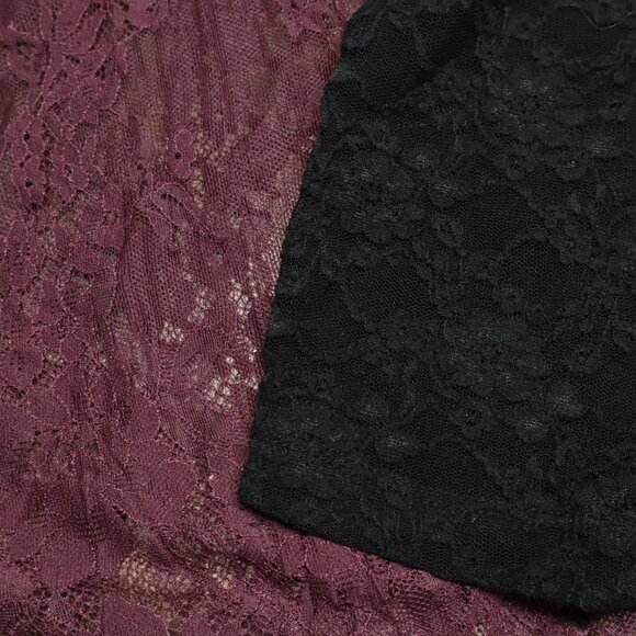 Sheer Lace Top Set Of 2 Women S Whimisgoth Burningman Dark Feminine Alt Romantic - Picture 13 of 16